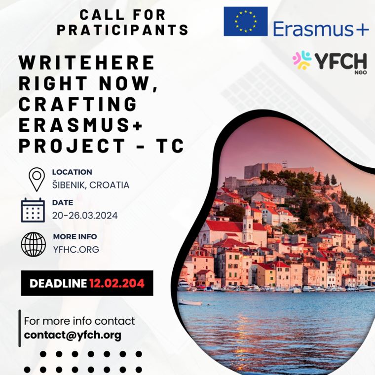 Call poster for WriteHere, Right Now